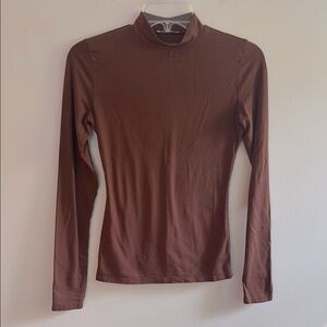Reformation Brown Long Sleeve Top